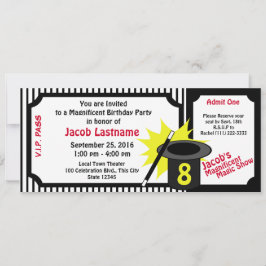 Invitación Magic Me Birthday Red