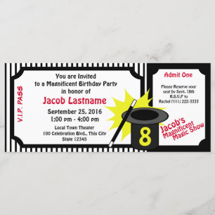 Invitación Magic Me Birthday Red