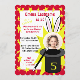 Invitación Magic Me Birthday Red