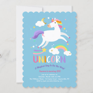 Invitación mágica a la fiesta de cumpleaños de Uni
