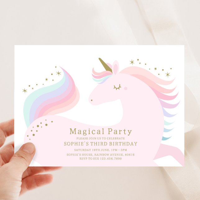 Invitación mágica a la fiesta de cumpleaños de Uni (Subido por el creador)