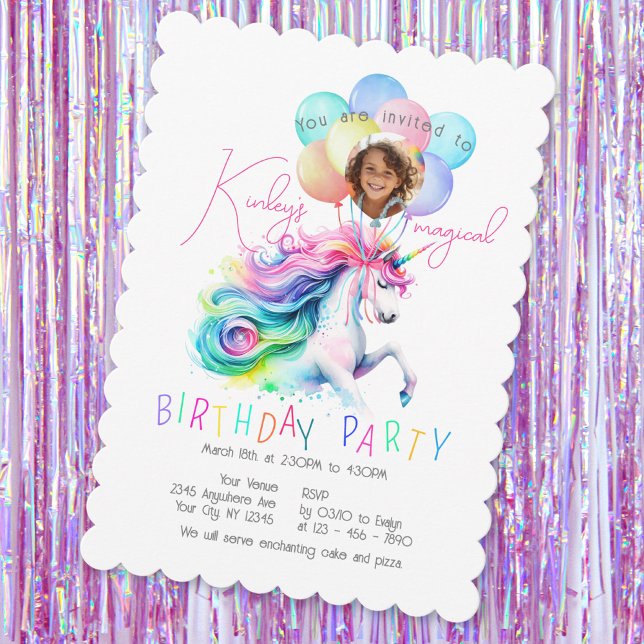 Invitación mágica a la fiesta de cumpleaños de Uni (Subido por el creador)