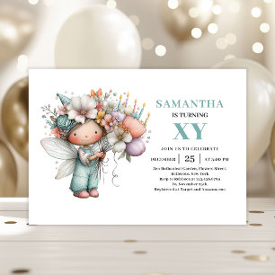 Invitación mágica adorable para el segundo cumplea