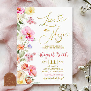 Invitación Mágica de Amor de Primavera Floral Colo