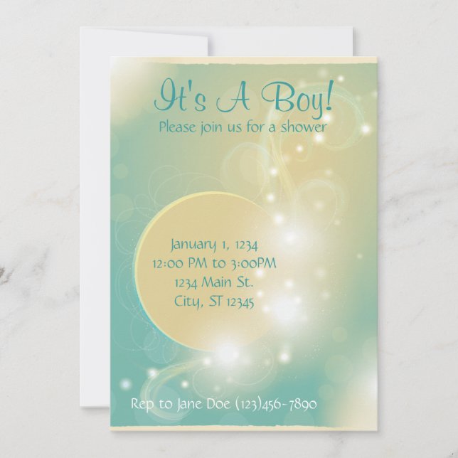Invitación mágica de Baby Shower (Anverso)
