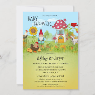 Invitación mágica de Baby Shower de jardín encanta