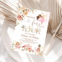 Invitación Mágica de Cumpleaños de Mariposa Floral