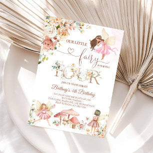Invitación Mágica de Cumpleaños de Mariposa Floral