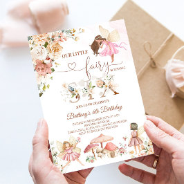 Invitación Mágica de Cumpleaños de Mariposa Floral