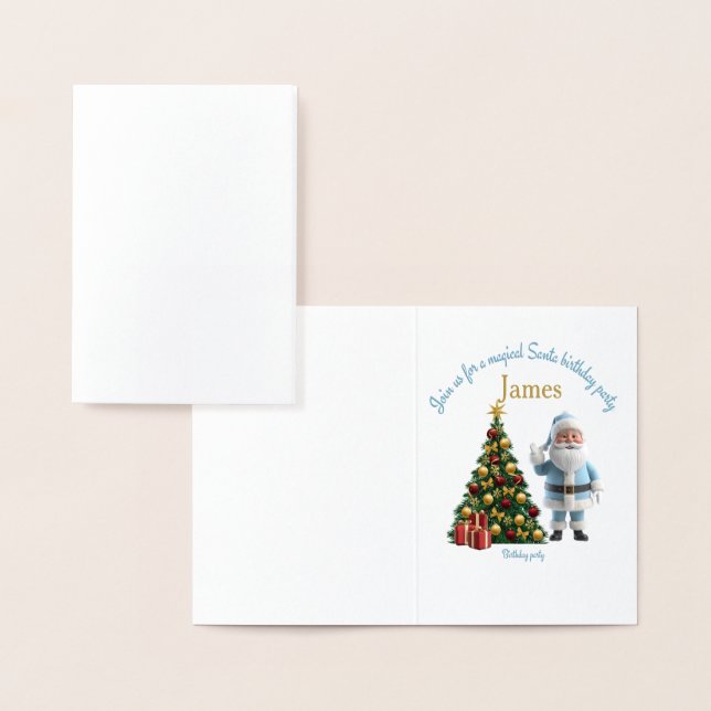 Invitación mágica de cumpleaños de Santa (Demostración)