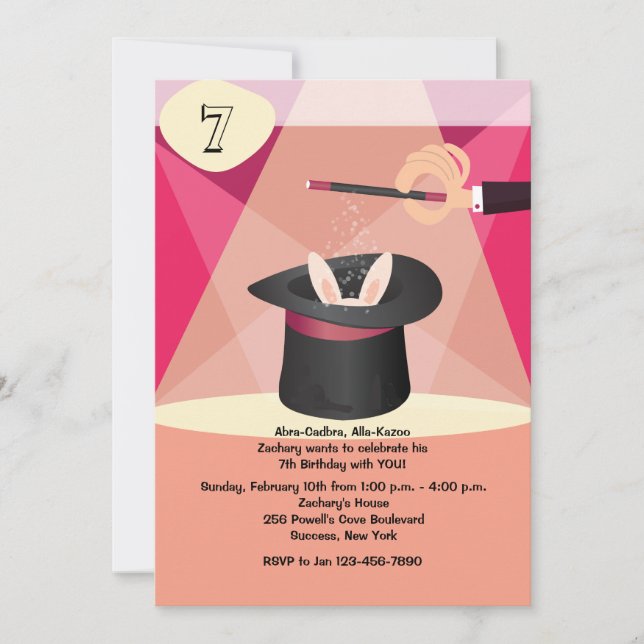 Invitación mágica de la demostración (Anverso)