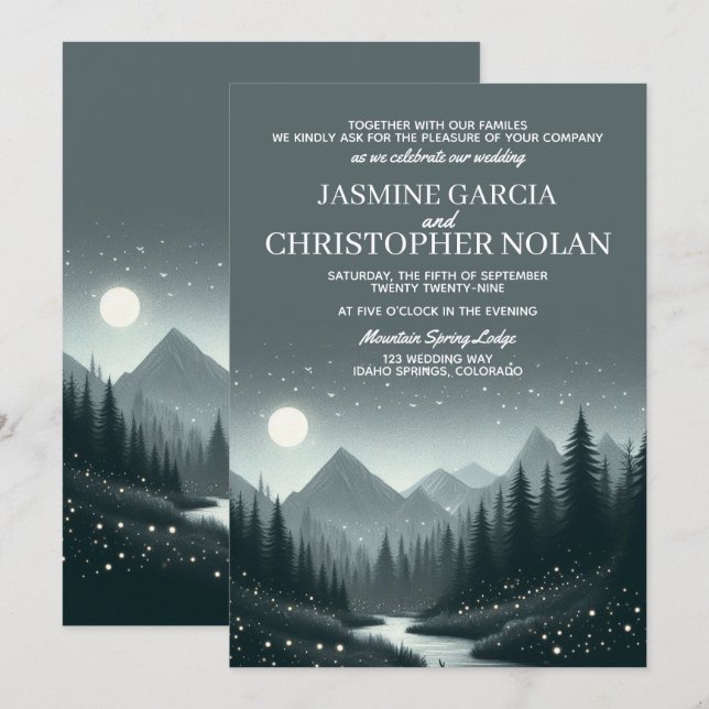Invitación Mágica de montaña (Anverso / Reverso)