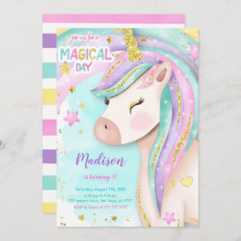 Invitación mágica de unicornio