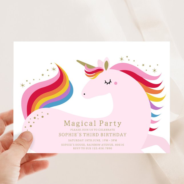 Invitación mágica de unicornio (Subido por el creador)