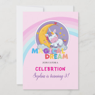 Invitación mágica de unicornio