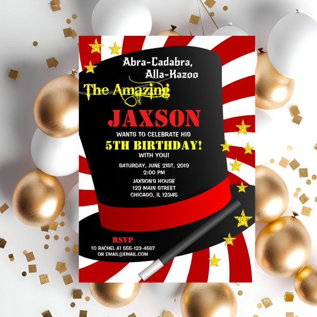 Invitación mágica del fiesta de cumpleaños del esp (Subido por el creador)