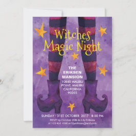 Invitación mágica del fiesta de Halloween de la