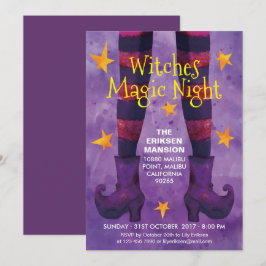 Invitación mágica del fiesta de Halloween de la