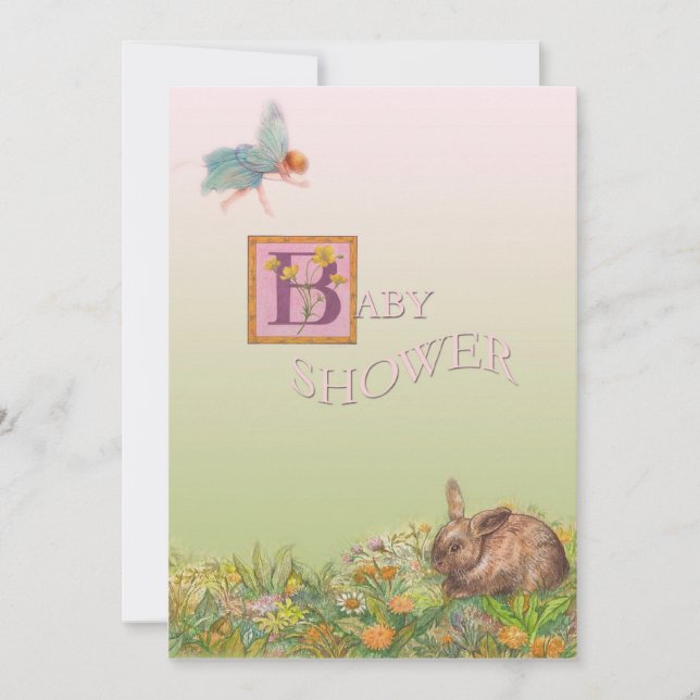 INVITACIÓN MÁGICA ilustrada de BABY SHOWER (Anverso)