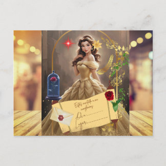 invitacion magica la bella y la bestia