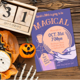Invitación mágica mística malvada de Halloween