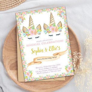 Invitación mágica para Chicas gemelos