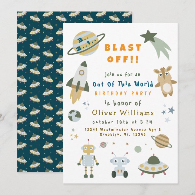Invitación Mágica Personalizada para Fiesta de Cum (Anverso / Reverso)