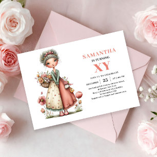 Invitación mágica rosa caprichosa para el cuarto c