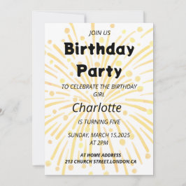 Invitación Magical 5º Bash de Cumpleaños