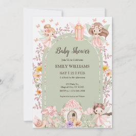 Invitación Magical Boho Arch Fairy Baby Shower Invitations
