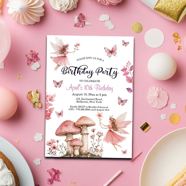 Invitación Magical Fairies Wonderland Cumpleaños 10 (Subido por el creador)