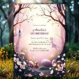 Invitación Magical Fairy Easter Egg Hunt Birthday Party