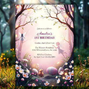 Invitación Magical Fairy Easter Egg Hunt Birthday Party