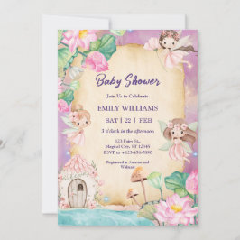 Invitación Magical Fairy Garden Baby Shower