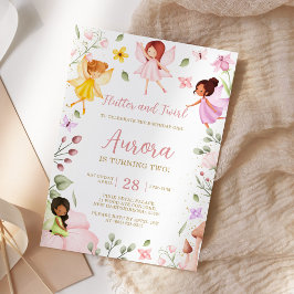 Invitación Magical Fairy Princess Enchanted Garden Cumpleaños