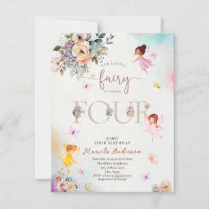 Invitación Magical Floral Fairy Princess está dando vuelta a