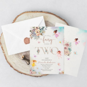 Invitación Magical Floral Fairy Princess está girando dos agu