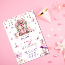 Magical Floral Garden Fairy 1er Fiesta de cumpleañ