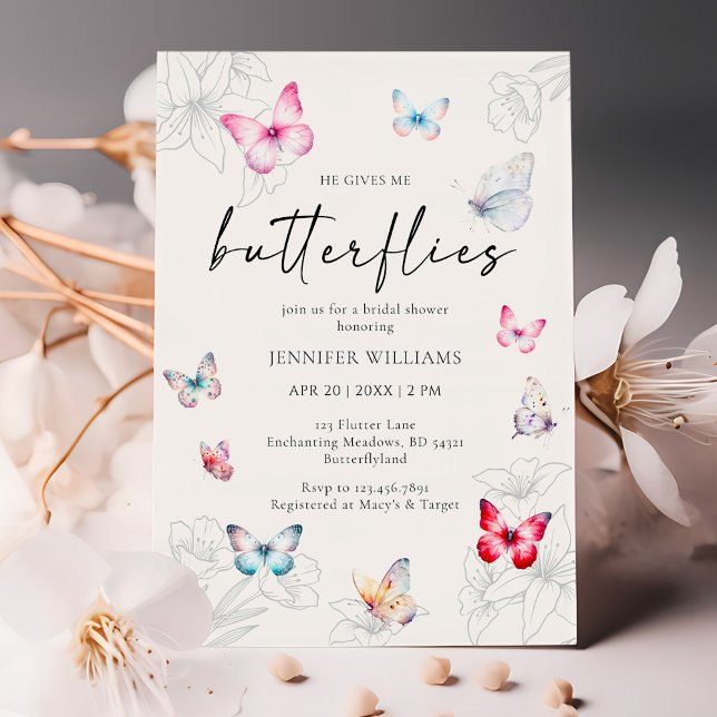 Invitación Magical Me Da Mariposas Ducha De Novias (Subido por el creador)