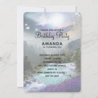 Magical Nature Landscape Scene Birthday Invite