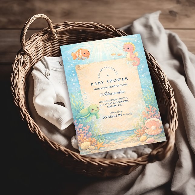 Invitación Magical Ocean Nursery Baby Shower (Subido por el creador)