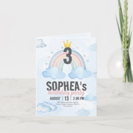 Invitación Magical Rainbow Birthday Invitation