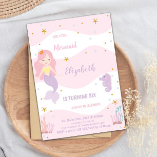 Invitación Magical Under Sea Fiesta para Chicas