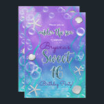 Invitación Magical Under The Sea Sweet 16 16th Birthday Party<br><div class="desc">Magical Under The Sea Sweet 16 16th Birthday Party Invitation. Esto se puede personalizar para cualquier evento.</div>