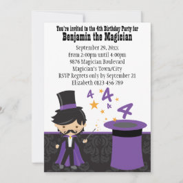 Invitación Magician personalizado con Gorra Mágico