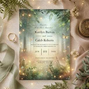 Invitación Mágico Prado del Bosque Místico