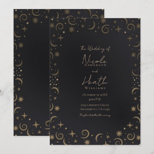 Invitación Mágicos Remolinos Celestiales Caprichosos Boda