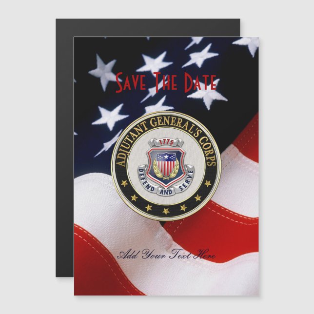 Invitación Magnética [100] AG Corps Regimental Insignia [3D] (Anverso/Reverso)