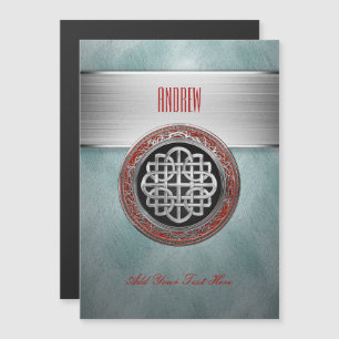 Invitación Magnética [100] Cruz de nudo sagrado de plata celta
