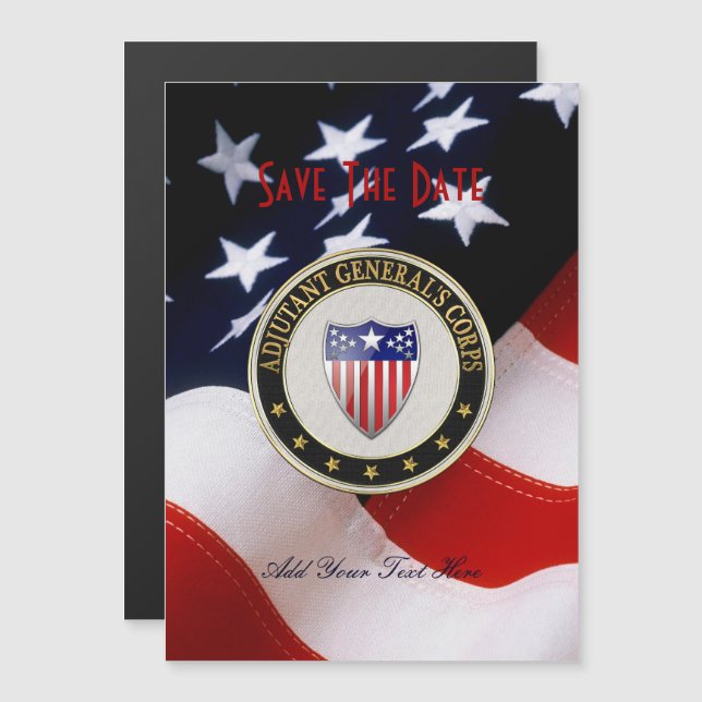 Invitación Magnética [100] Subdivisión del Cuerpo General del Ajustante (Anverso/Reverso)